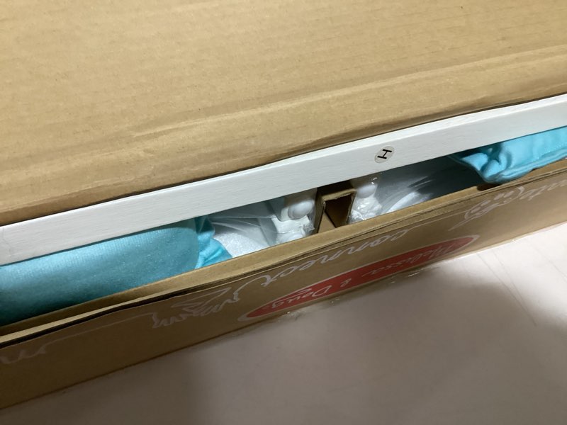 Condition photo showing As Is for Melissa & Doug Mine to Love Wooden Play Bunk Bed for Dolls up to 18 inches-Stuffed Animals - White (2 Beds, 17.4”H x 9.1”W x 20.7”L Assembled and Stacked)