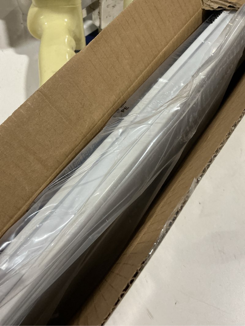 Condition photo showing As Is for LazBlinds No Tools No Drill Cordless Cellular Shades, Blackout Light Blocking Honeycomb Shades for Home, Thermal Insulation Blinds for Windows, 41" W x 72" H, White Blackout-white 41" W x 72" H