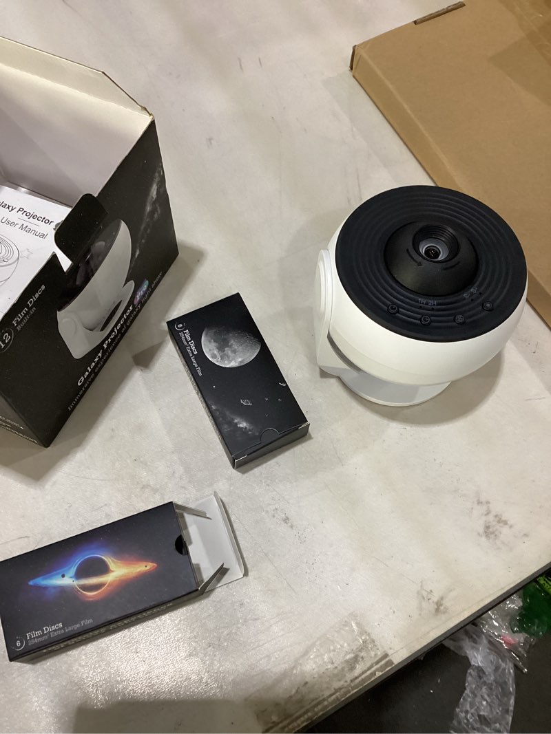 Condition photo showing Good Condition for Planetarium Projector Pro for Bedroom, 13 in 1 Star Projector Galaxy Light, Ceiling Night Light Milky Way Mood Lighting with Timer, LED Space Galaxy Lamp Bedroom Room Decor for Adults Kids - White