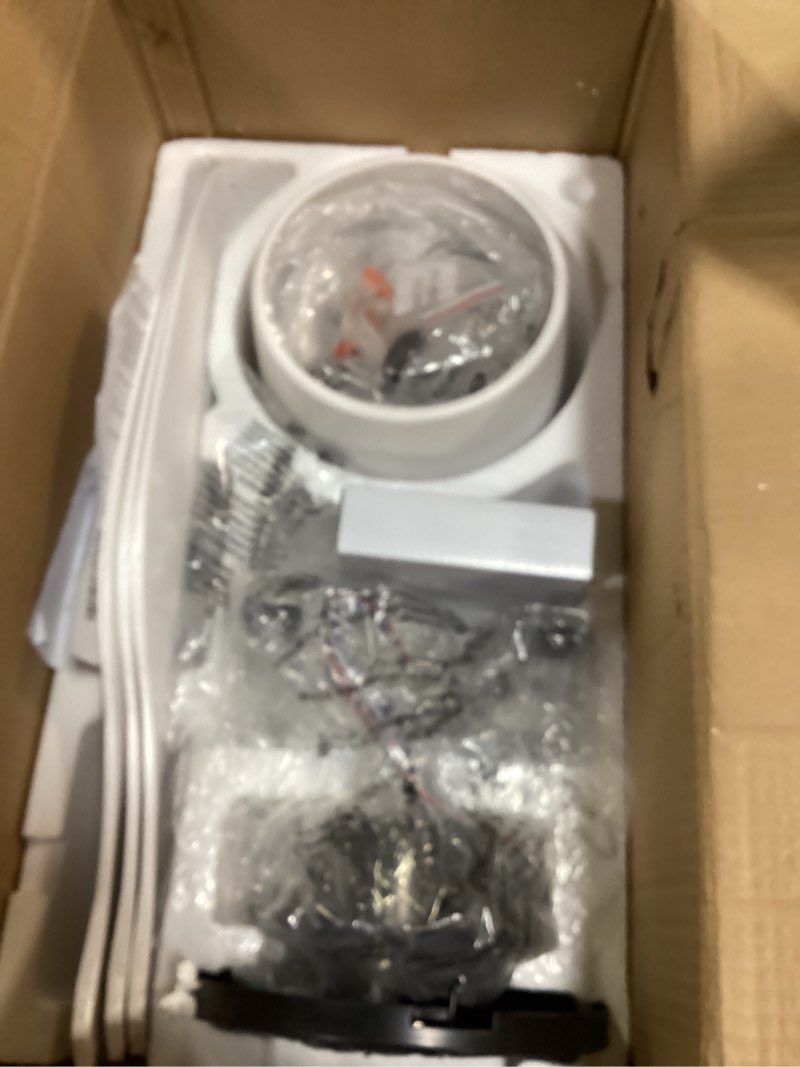 Condition photo showing As Is for Flush Mount Ceiling Fans with Lights, 42 Inch Black Ceiling Fan with 3 Blades, Reversible DC Motor, 6 Speeds, 3 Color Temperatures, Low Profile Ceiling Fan for Living Room Bedroom (Black)