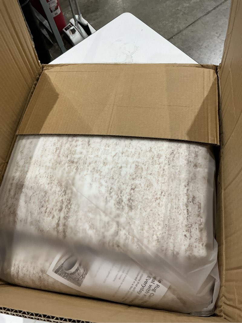 Condition photo showing Good Condition for washable area rug 8x10, large soft rugs for living room vintage beige 8x10 area rugs for bedroom dining room floral non-slip thin rug beige/ivory 8' x 10' (rectangular)