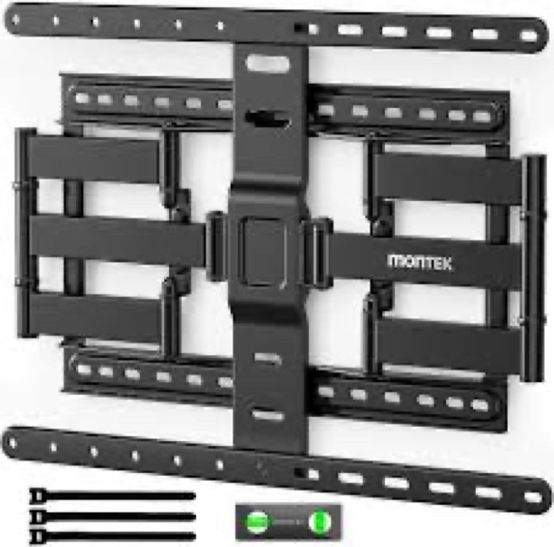 monTEK Ultra Slim TV Wall Mount for 43-90 Inch TVs | 1.1" Thin Low Profile Full Motion Bracket | Dua