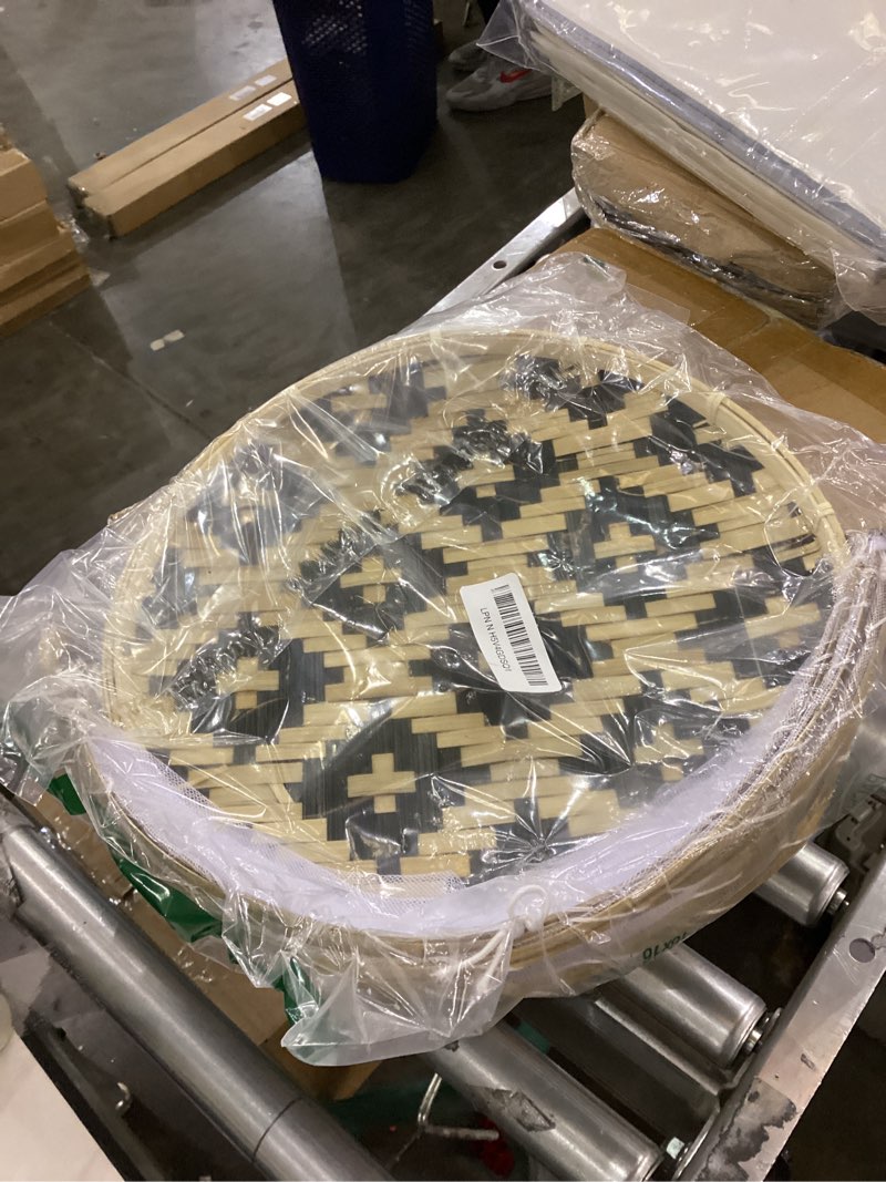 Food Serving Tent Basket - BESTCHANCEUS Hand-Woven Bamboo-Serving-Basket Dustproof-Bug-Proof Mosquit