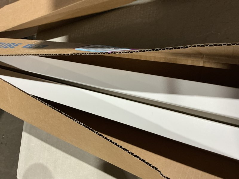 Condition photo showing As Is for jesled 4ft led t8 type a+b tube lights, 24w(65w equivalent), 3200lm, 6000k, single or double end powered, plug and play or ballast bypass, 4 foot t10 t12 fluorescent bulbs replacement, clear(4-pack) 4 pack 6000k (bright white)