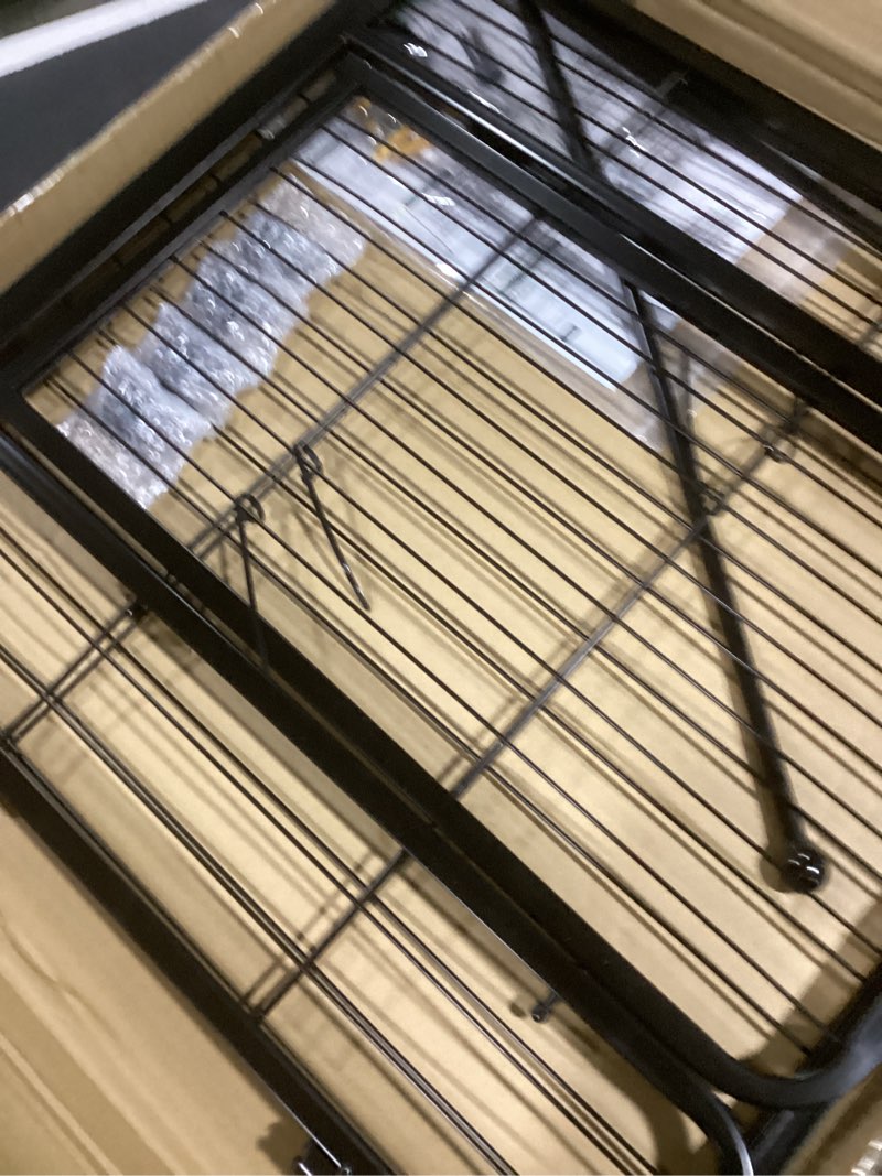 Condition photo showing New/Like New for fxw dog gate extra wide designed for indoor use, adjustable width up to 46-inch wide (24" h 2 wire panels for puppies and small dogs), black black up to 46" w?1 panel + 1 door? 24"h
