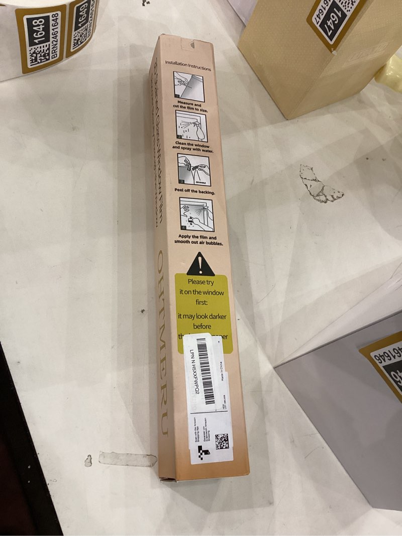 OHTMERU 3D Stained Glass Window Privacy Film, Heat Control UV Blocking Static Cling Decorative Windo