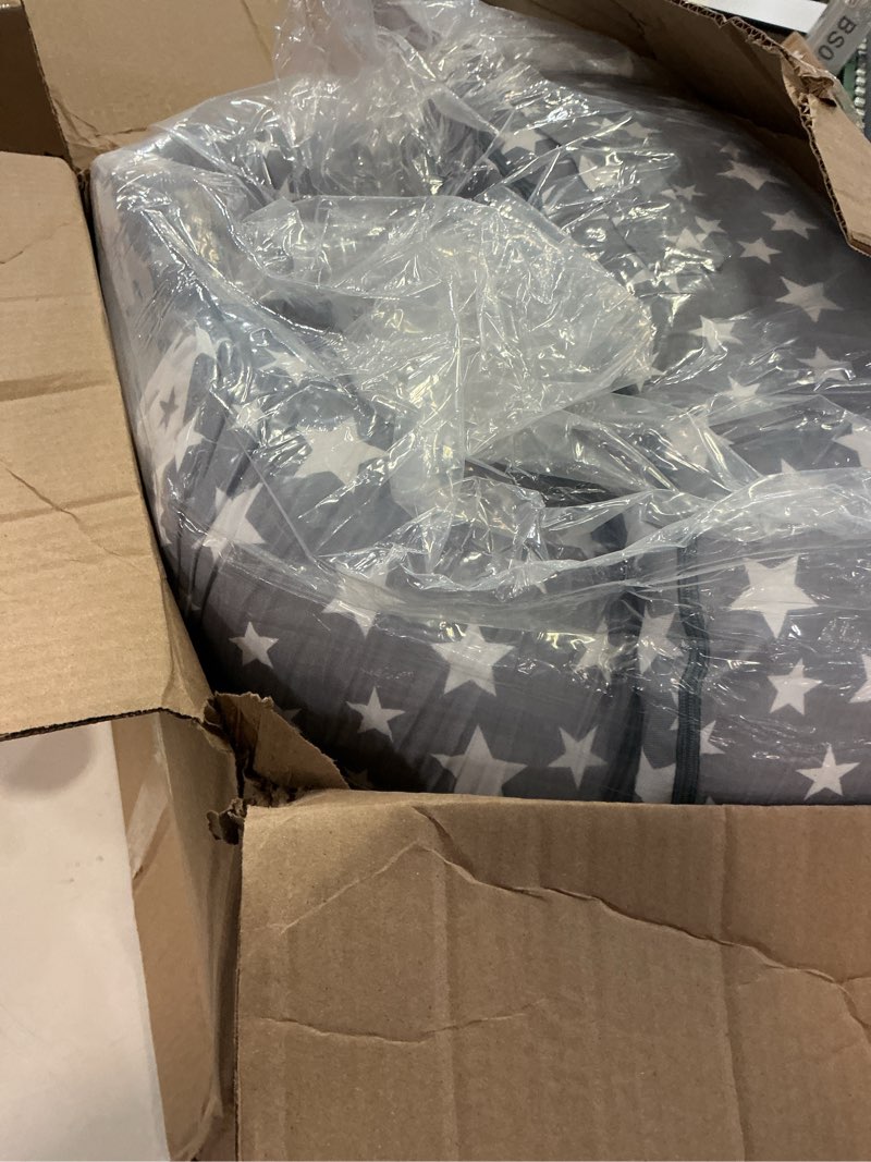 Condition photo showing Good Condition for Toddler Travel Bed, Portable Toddler Bed & Chair 2-in-1 – Convertible Travel Crib with Storage Pockets, Built-waterproof Oxford Cloth, Easy,Washable Covers,Soft Dutch Velvet (Stars Pattern)