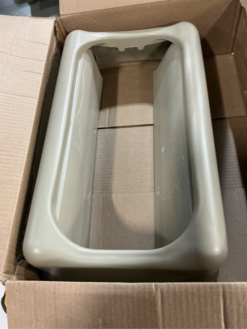 Condition photo showing Good Condition for rubbermaid commercial products slim jim swing lid for use with 16/23 gallon vented slim jim containers beige for kitchens/classrooms/offices/back of house beige swing top