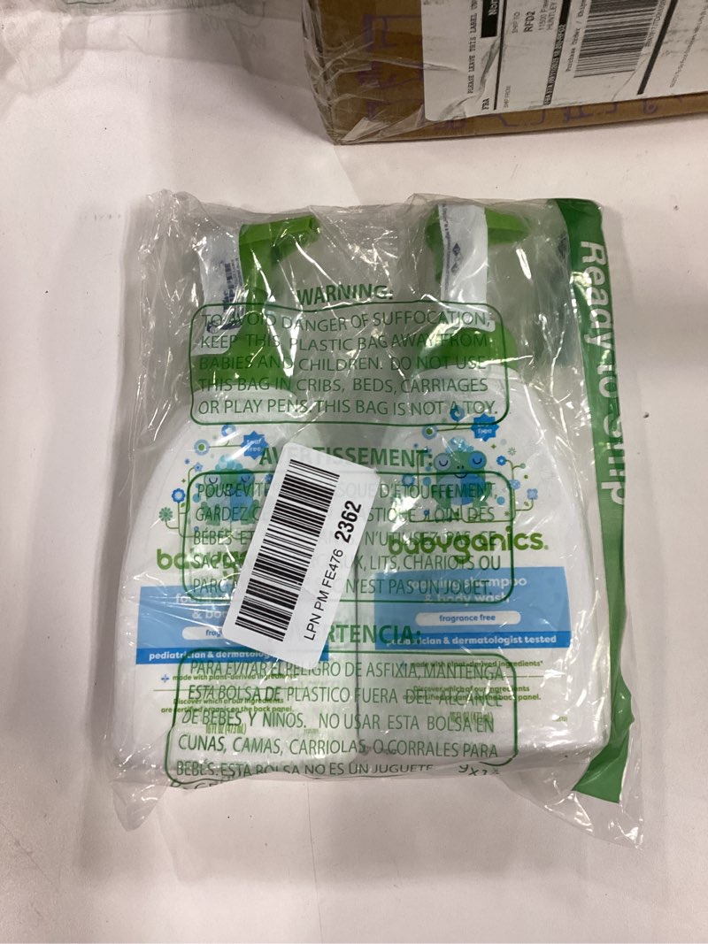 Condition photo showing New/Like New for Babyganics Baby Shampoo + Body Wash Pump Bottle, Fragrance Free, 16oz Fragrance Free 16 Fl Oz (Pack of 2)