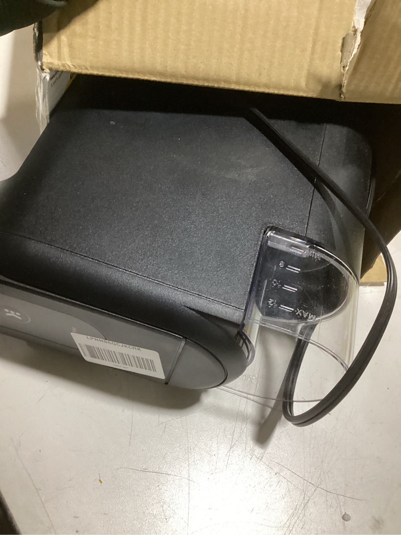Condition photo showing As Is for keurig k-mini mate single serve k-cup pod coffee maker, brews up to 12 oz cup, compact portable coffee machine for small spaces, great for dorms & offices, black