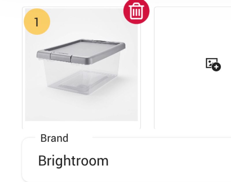 Small Latching Clear Storage Box - Brightroom™: Stackable Plastic Tote with Lid, Built-In Handles, 15L Capacity(Pack total 6