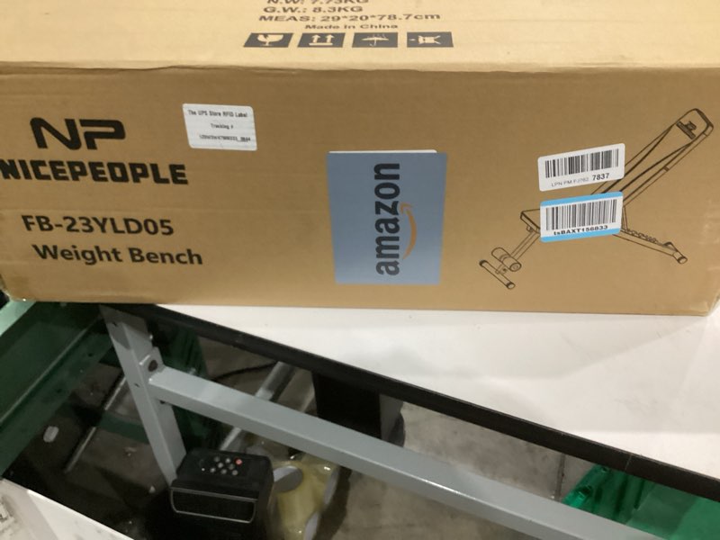 Condition photo showing New/Like New for NICEPEOPLE Basic Weight Bench for Home Gym, 8 Backrests Adjustable Bench with 660LBS Weight Capacity for Chest Shoulders Arms Muscles, Foldable and Compact for Small Space Apartment Room