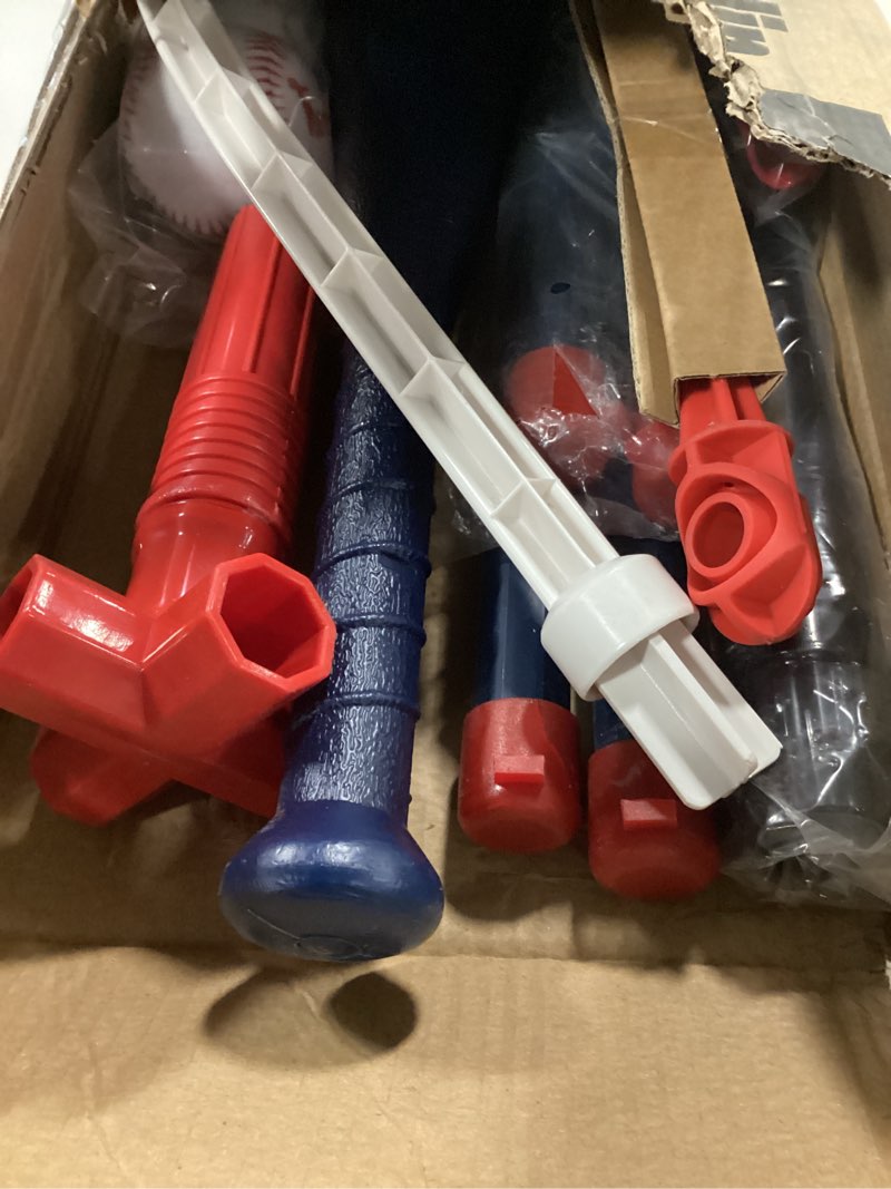 Condition photo showing New/Like New for franklin sports grow-with-me kids baseball batting tee + stand set for youth + toddlers - youth baseball, softball + teeball hitting tee set for boys + girls grow with me tee - mlb baseball