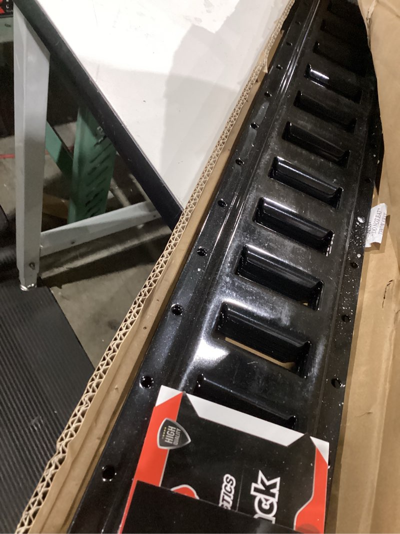 Condition photo showing Good Condition for e-track tie-down rail kit, 4' e track rail 4 pack for garages, vans, trailers, motorcycle tie downs, powder coat, 6,000 lbs breaking strength 4ft