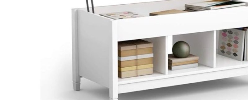  click to see full view                  4+    6 videos tangkula wood lift top coffee table, modern tea storage with hidden compartment and open storage shelf for living room office reception room, lift center table (white(similar)