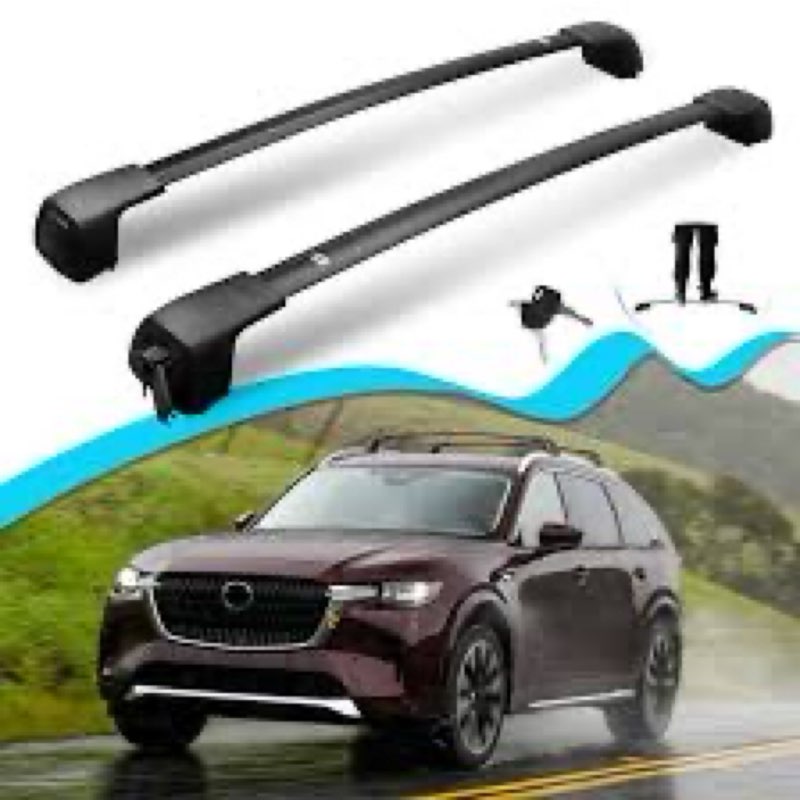 SNIXWOO Upgraded Lockable Roof Racks Cross Bars for Mazda CX-70 & CX70 PHEV 2025, 165LBS Anti-Theft 