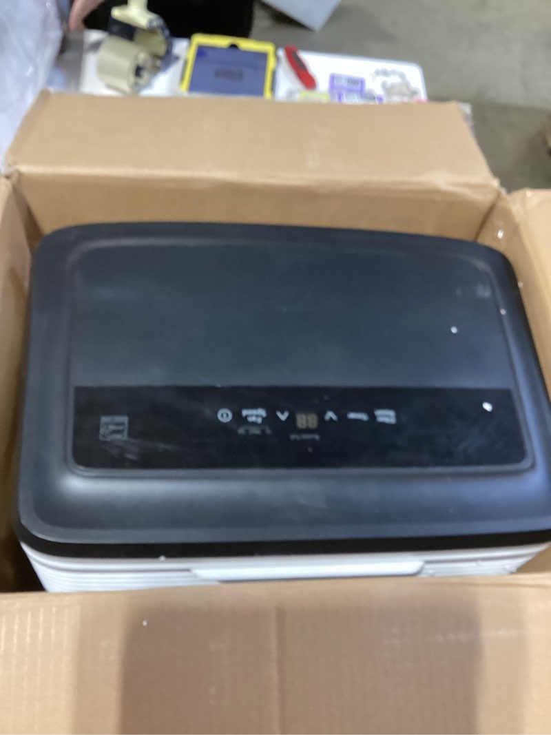 Condition photo showing As Is for frigidaire 22-pint portable dehumidifier with wi-fi and energy star certification for small/medium rooms, bedrooms & bathrooms, custom humidity control, auto shut off, white 22 pint new 2025