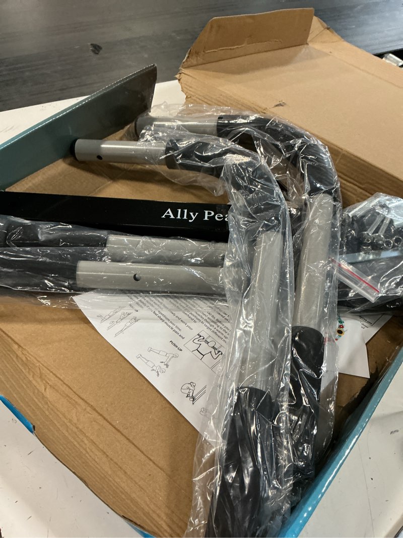 Condition photo showing New/Like New for ally peaks pull up bar for doorway | thickened steel max limit 440 lbs upper body fitness workout bar| multi-grip strength for doorway | indoor chin-up bar fitness trainer for home gym portable silver2