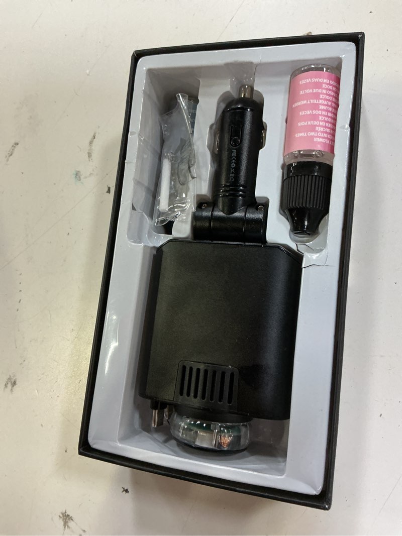 Condition photo showing Good Condition for retractable car charger with aromatherapy and starlight, 5 in 1 usb c car charger adapter, 69w fast charging cars phone chargers, cars air freshener compatible with iphone 17 16 15 14 13 and android drak black