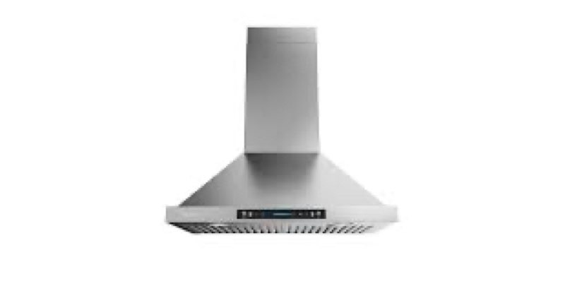 IKTCH 30-inch Wall Mount Range Hood Tempered Glass 900 CFM, Kitchen Chimney Vent Stainless Steel wit