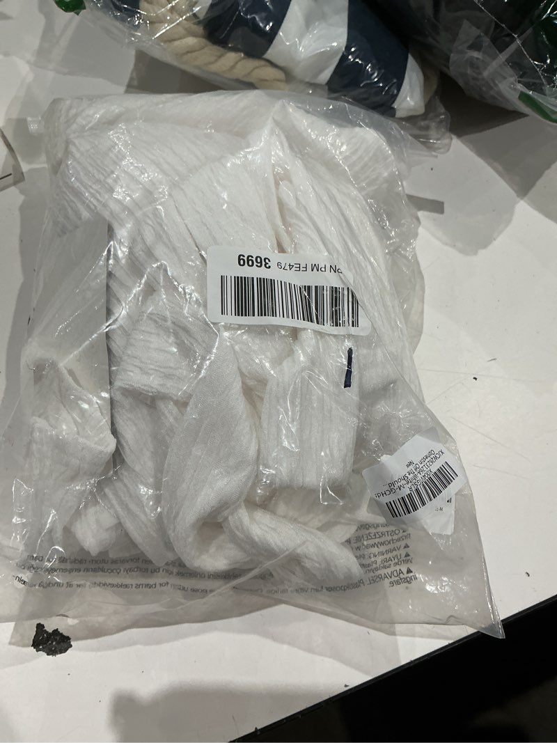 Condition photo showing Good Condition for ophestin women's 2 piece outfits summer shorts sexy sleeveless one shoulder crop tops bodycon matching capri pants sets 2026 white large