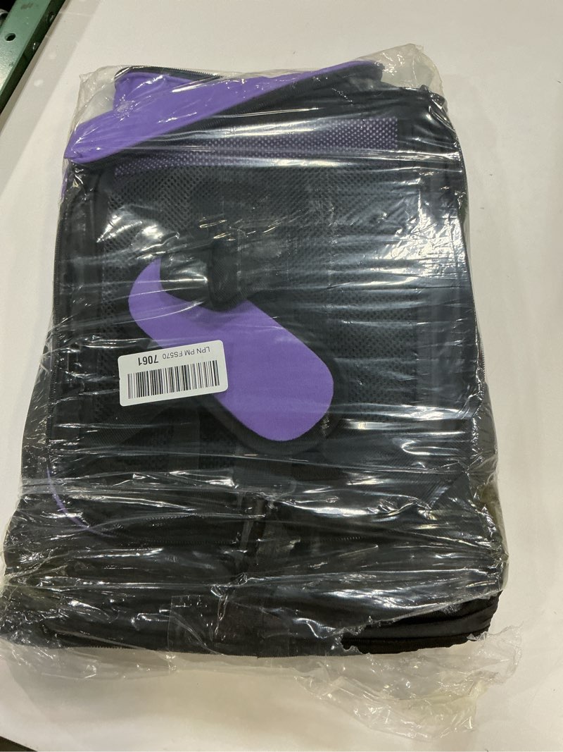 Condition photo showing Good Condition for Pet Carrier for Large Cat 20 lbs+ / Soft Sided Small Dog 12 Pounds Travel Crate Top Load/Collapsible Kitty Carry Bag Big Kitten Mesh/Sturdy Animal Transport cage Kennel Long Trips Purple