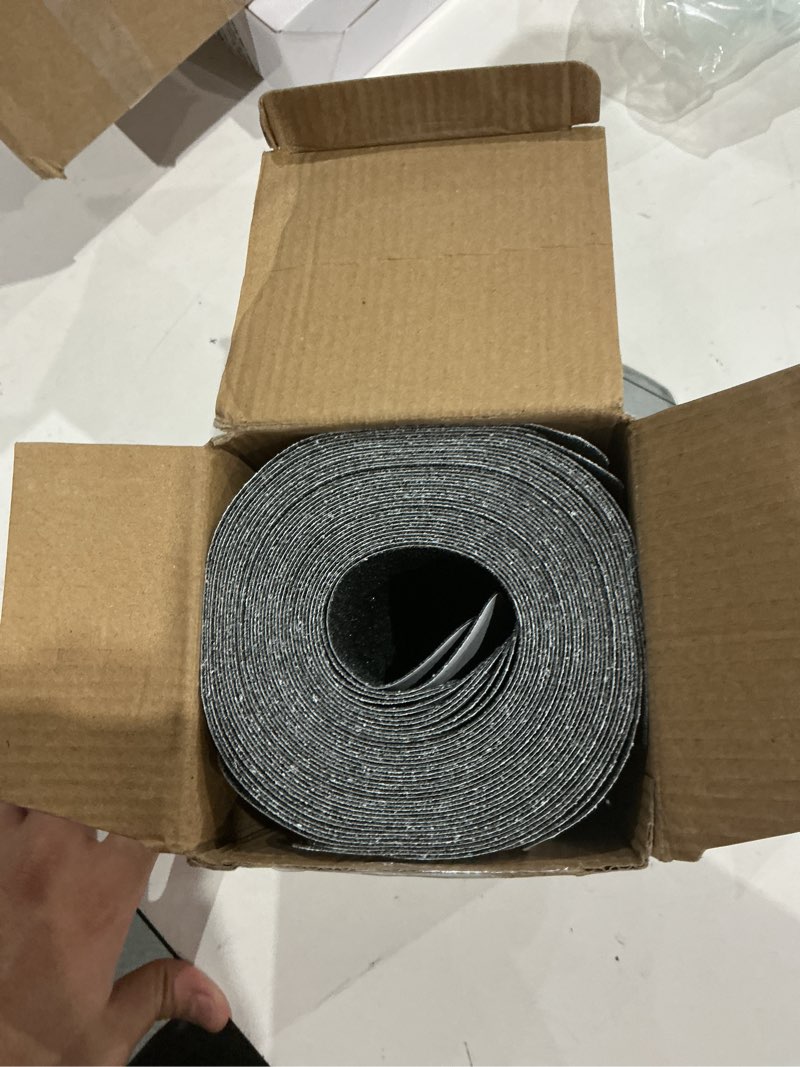 Condition photo showing New/Like New for mbigm 12-pack non-slip outdoor stair treads - anti slip 6" x 30" grip tape adhesive strips - heavy duty traction for steps, staircase, deck black 6" x 30" 12