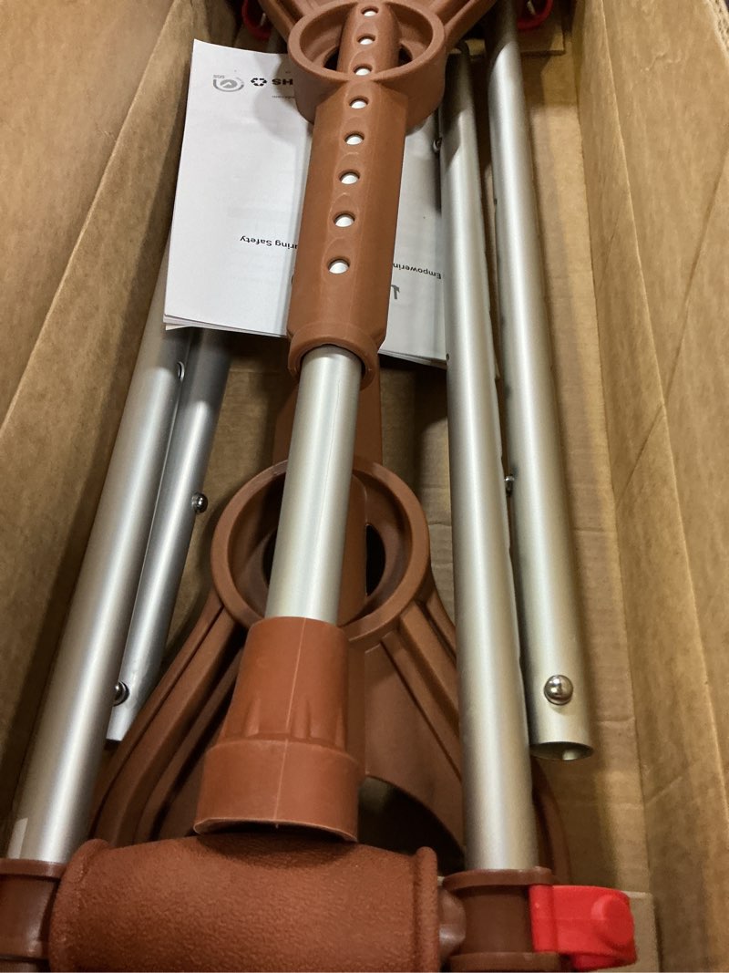 Condition photo showing Good Condition for Adjustable & Shock-Absorbing Crutch with Dual Height Adjustment, Under Arm Crutches for Adults & Kids 4'3" to 6'3"?Ergonomic Handle & Durable Rubber Tip for Maximum Comfort and Support