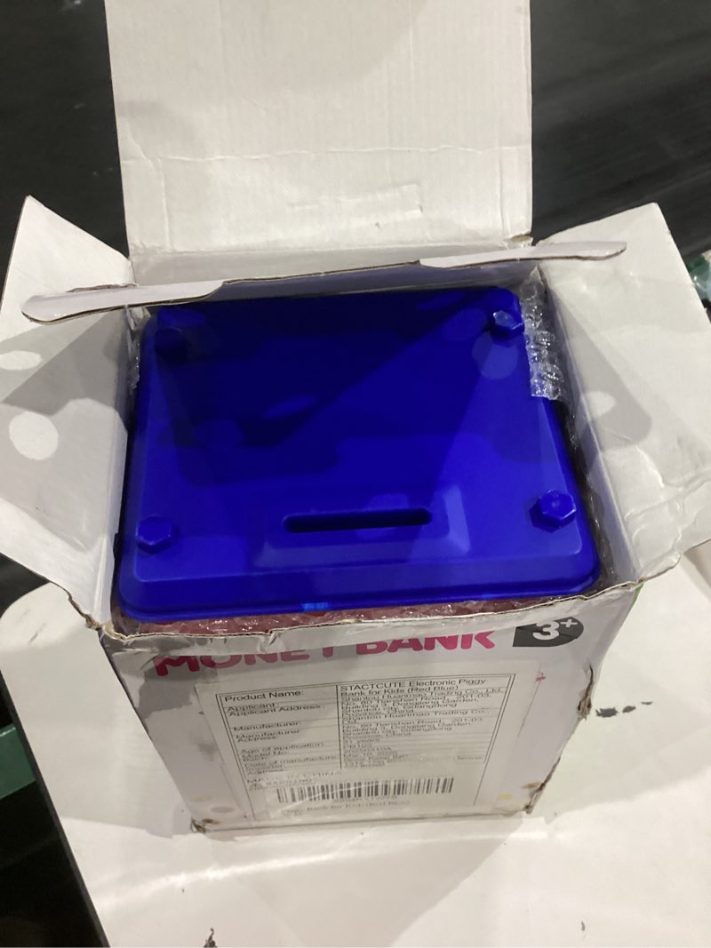 Condition photo showing Good Condition for Piggy Bank for Kids Boys 5-13 with 4 Saving Record Cards, Kids Money Safe Banks for Real Money with 4-Digit Password, Electronic Piggy Bank Toys for Boys Girls with ATM-Style Cash Slot, Red Blue