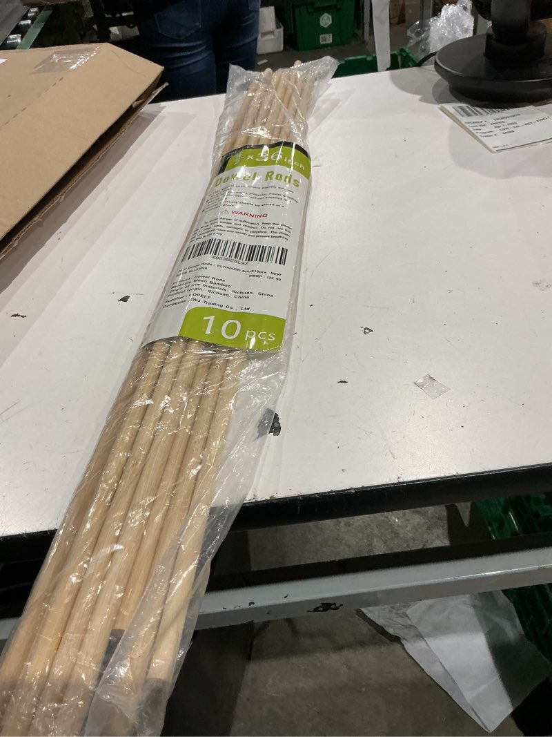 Condition photo showing Good Condition for hopelf 10pcs dowel rods wood sticks wooden dowel rods - 1/2 x 36 inch bamboo sticks - for crafts?hardwood dowel rod assortment?wooden rod sticks doweling rods? diyers. 1/2" x 36" 10