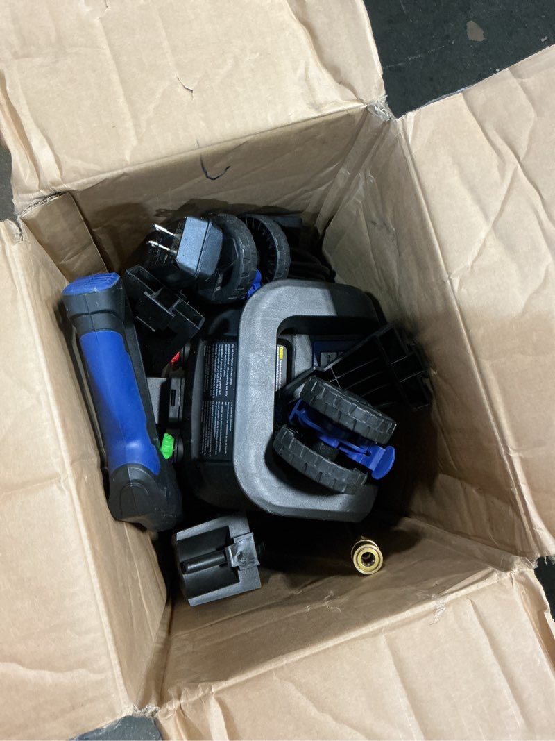 Condition photo showing As Is for westinghouse epx3500 electric pressure washer, 2500 max psi 1.76 max gpm with anti-tipping technology, onboard soap tank, pro-style steel wand, 5-nozzle set, for cars/fences/driveways/home/patios