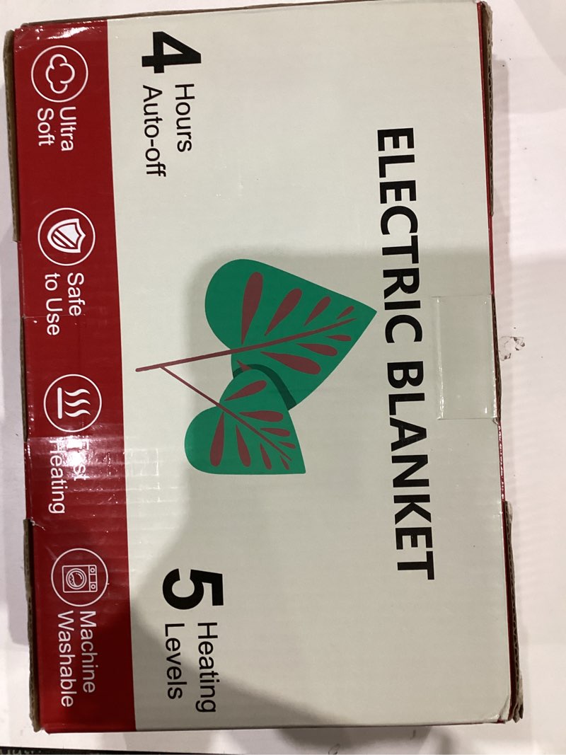 Condition photo showing New/Like New for Electric Throw Blanket Green Heated Blanket 50X60in, Ultra Soft Silky Flannel and Fluffy Sherpa Heating Blanket with 5 Heat Levels & 4 Hrs Timer, ETL Certified & Overheat Protection, Gifts for Grandma 05-hunter Green Throw 50" x 60"