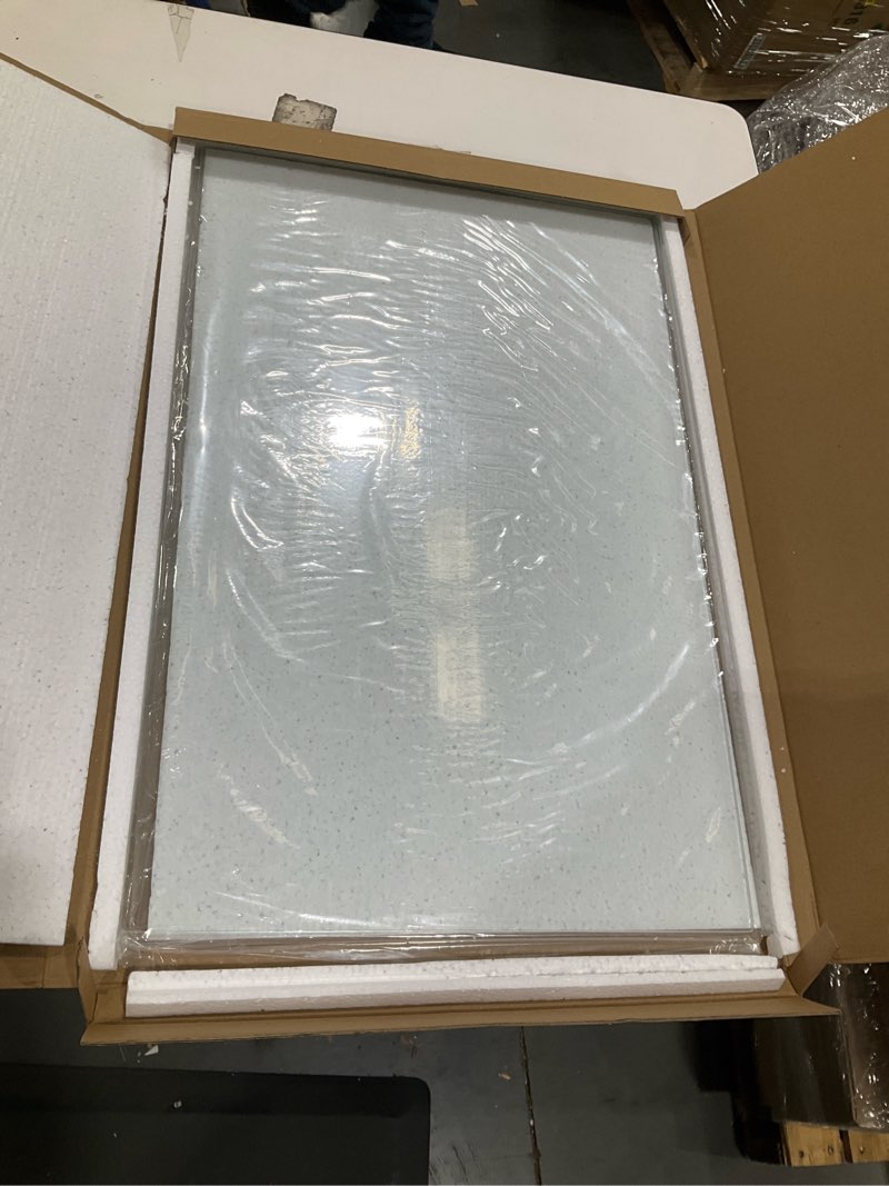 Condition photo showing Good Condition for impresa refrigerator glass shelf replacement insert compatible with frigidaire & samsung for fridge shelf - 23.88 x 15.5 x 0.125 in no-tool 240350608 crisper glass replacement & tempered pane