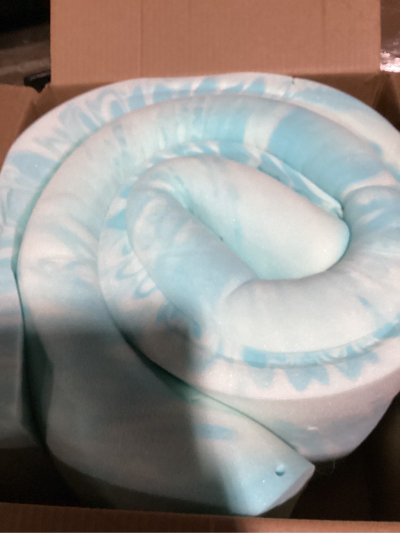 Condition photo showing As Is for Linenspa 3 Inch Gel Swirl Memory Foam Mattress Topper – Cooling Gel Infused – Pressure Relieving Bed Topper - Mattress Pad – CertiPUR Certified - Full Size Full 3 Inch Swirl Gel