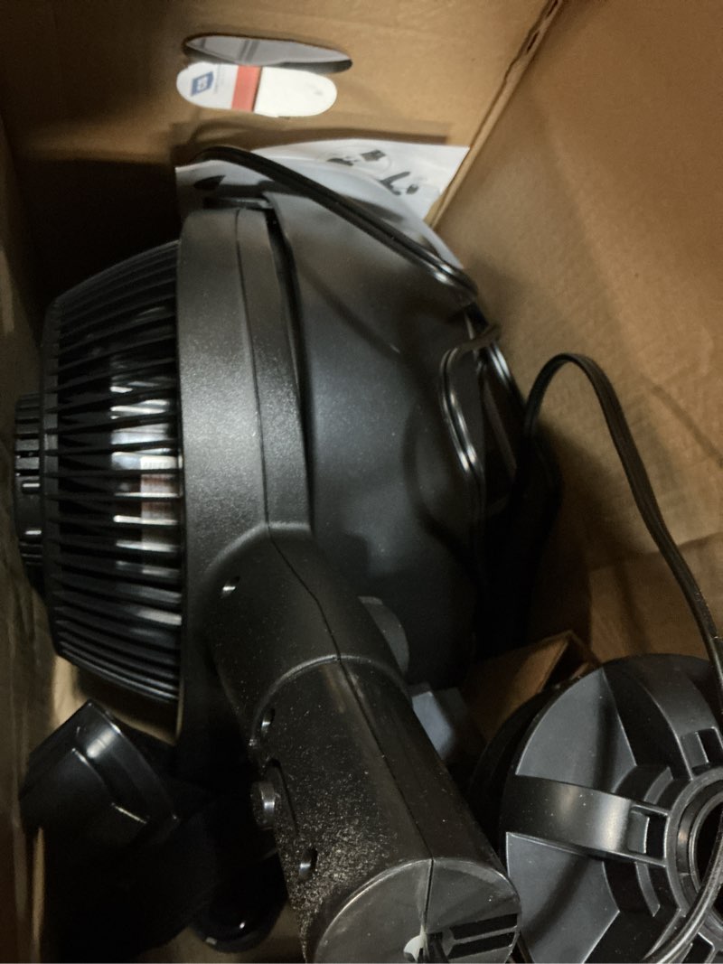 Condition photo showing As Is for vornado 9-in 120-volt 3-speed high velocity indoor black pedestal fan