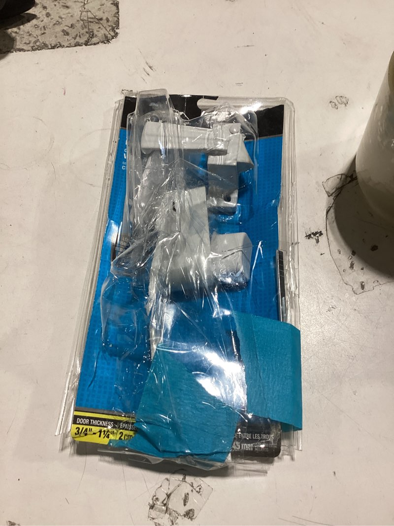 Condition photo showing As Is for wright products v333wh push button door latch  out swinging  white - quantity 1