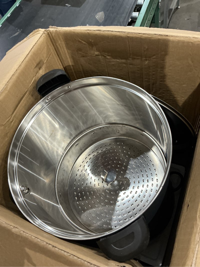 Condition photo showing As Is for incomplete missing pieces explorehorizon 100 cup commercial coffee urn - 14l/3.8gal stainless steel electric coffee maker with double wall insulation, hot beverage & water dispenser for weddings, parties, catering, buffets gray 473.4 ounces