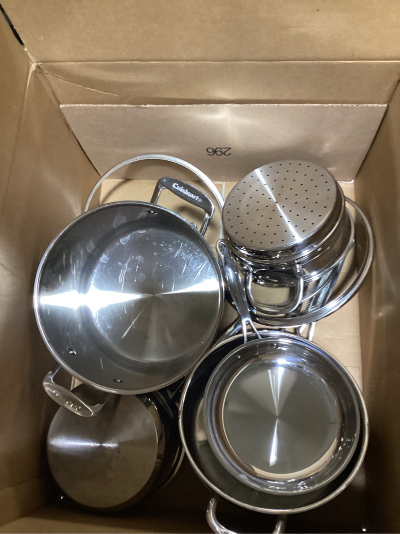 Condition photo showing Good Condition for Cuisinart 77-11G Stainless Steel 11-Piece Set Chef's-Classic-Stainless-Cookware-Collection