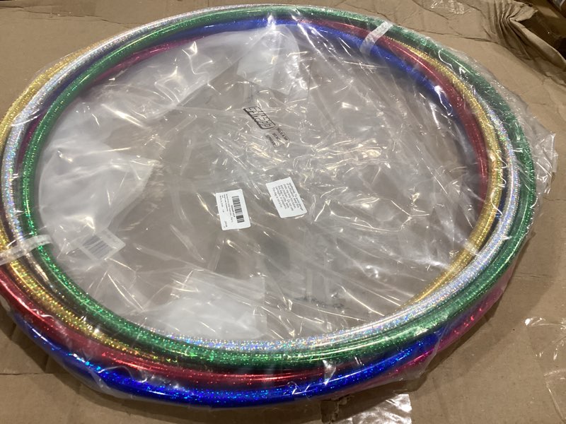Condition photo showing Good Condition for syhood glitter plastic exercise hoop fitness hoop adults exercise rings fitness circles for party, sports, pilates, playing, weight loss accessories 6