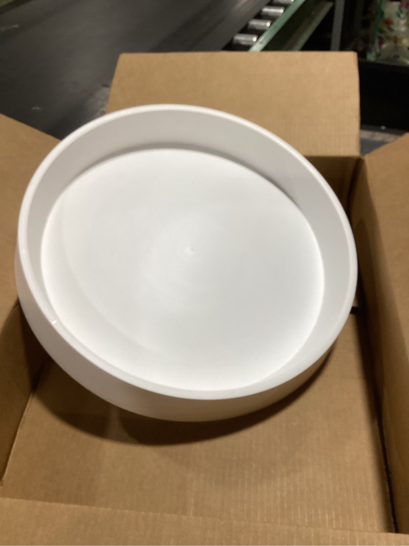 Condition photo showing Good Condition for plant saucer tray for ceramic plastic pots, 16 inch plant saucers for indoors, pot saucers trays, bird bath bowls, flower planter water drip trays for pots base (16", white) 16" (1 pack) white