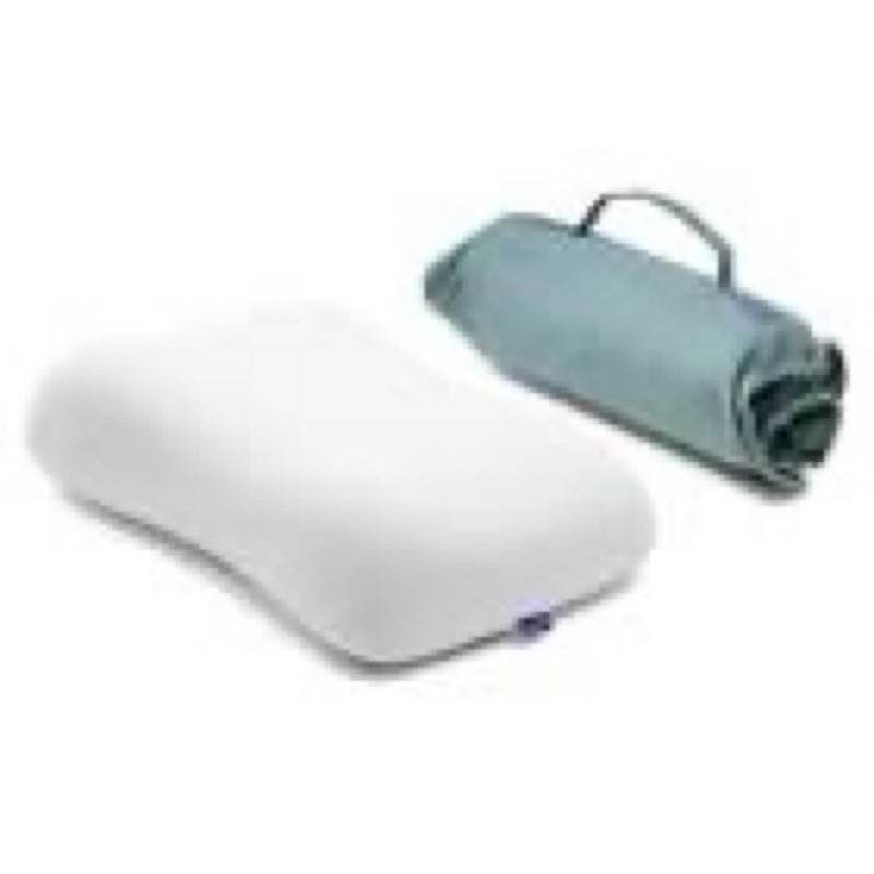 Cushion Lab Travel Deep Sleep Pillow – Compact Memory Foam Neck Pillow for Sleeping, Portable Pillow