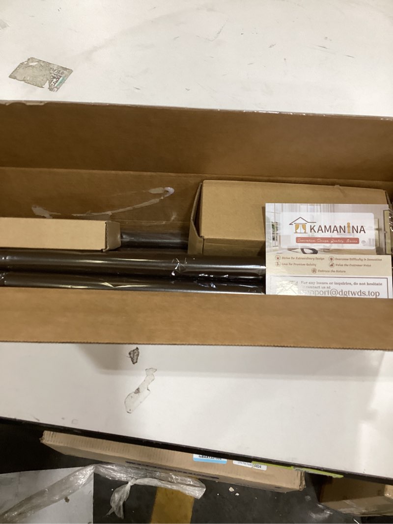 Condition photo showing Good Condition for KAMANINA Curtain Rods for Windows 72 to 144 Inches (6-12ft) Long Heavy Duty Curtain Rod, 7/8 Inch Adjustable Decorative Drapery Rods with Netted Texture Finials, Bronze, Size: 32-144" Antique Bronze 72-144"