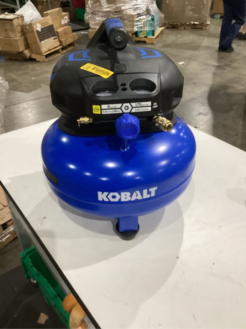 kobalt 6-gallon portable electric 175 psi pancake air compressor