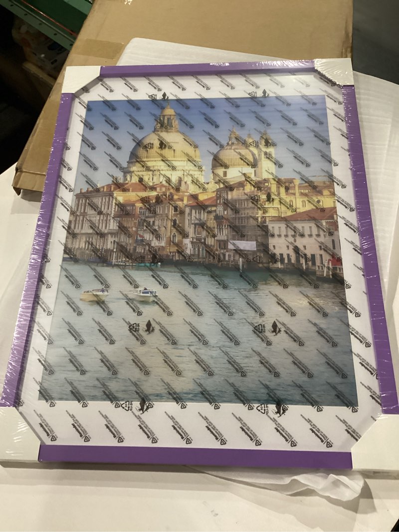 Condition photo showing New/Like New for wyooxoo 18x24 Poster Frame Made Of Solid Wood Purple Picture Frames Display Pictures 16x20 with Mat or 18x24 Without Mat Colorful Frame For Horizontal Vertical Wall Mounting Purple 18" x 24" ( 1 Pack )