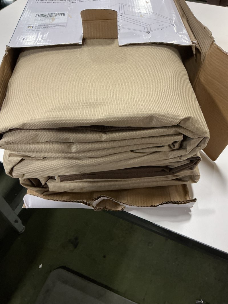 Condition photo showing Good Condition for 76 inch Chaise Lounge Cover Waterproof, Patio Chaise Lounge Cover for Outside, Outdoor Furniture Lounge Chair Cover for Anti-UV, Rip Resistant, Water Resistant, Small, 2 Pack, Brown