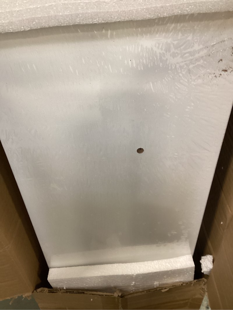 Condition photo showing Good Condition for BAYKA Floating Shelves, 48 inches Long Heavy Duty Wall Mounted Rustic Wood Shelves for Bathroom, Bedroom, Living Room, Kitchen, Office, Hanging Shelf for Books/Storage/Decor(White,Set of 2) C. White - Modern Minimalist Style 48inches