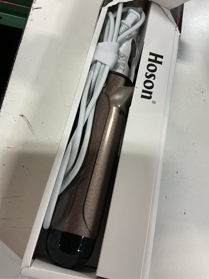 Condition photo showing Good Condition for hoson 2 inch curling iron large barrel, long barrel curling wand dual voltage, ceramic tourmaline coating with lcd display, glove include 2 inches