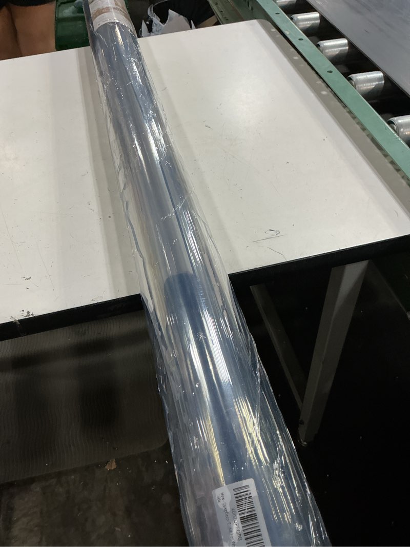Condition photo showing New/Like New for ostepdecor clear table protector 48 x 108 inch, 2mm thick plastic table cover, waterproof pvc clear table cover protector, desk protector mat, writing desk pad for desktop, coffee & dining room table 48" x 108" (rectangular) crystal clear 2mm