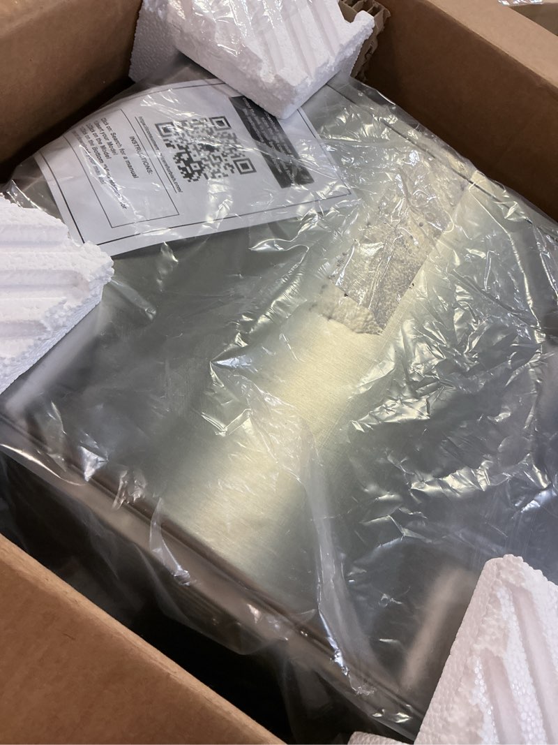 Condition photo showing Good Condition for ninja flip toaster oven & air fryer, 8-in-1 functionality, flip up for storage space, large capacity, air fry basket, wire rack, sheet pan, removable crumb tray, stainless, 1800 watts, sp151 (renewed) stainless premium 8-in-1 flip oven