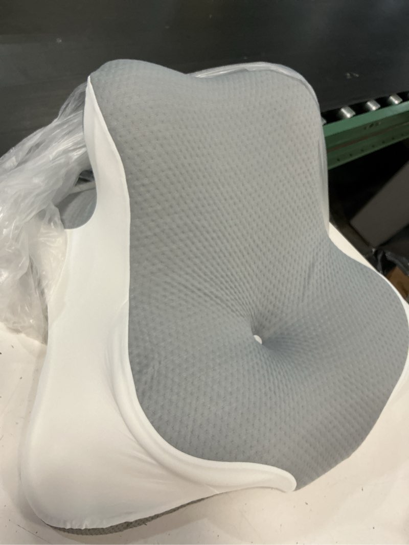 Condition photo showing Good Condition for ergonomic memory foam reading pillow - wedge back & neck support for bed, sofa & floor - relieves acid reflux, back pain & arm fatigue for gamers, readers & nursing moms (washable cover)